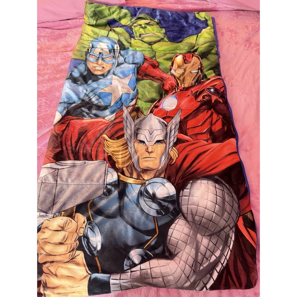 Avengers Battle Formation Kids Sleeping Bag  54" x 27"